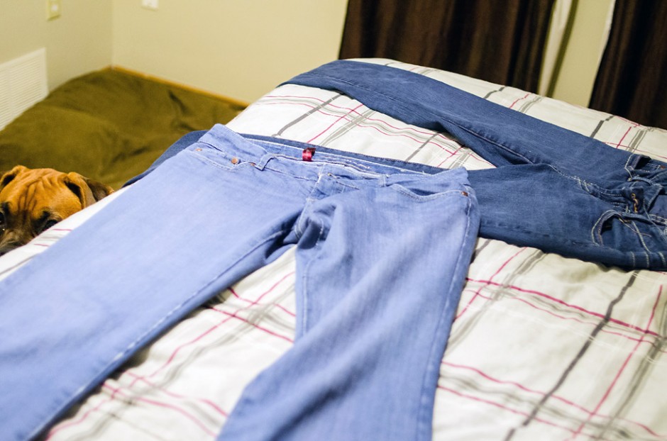 freshened up dyed jeans