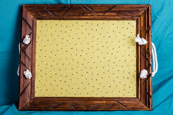 finished decorative serving tray