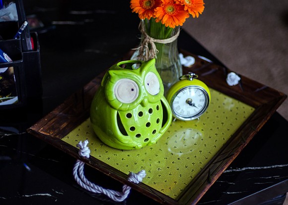 how cute! DIY serving tray complete!