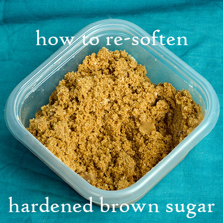 how to re-soften hardened brown sugar