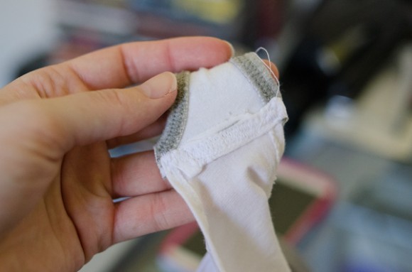 sew liner onto strap