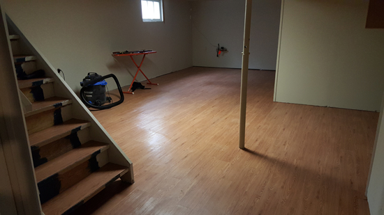 Vinyl plank installed, second view