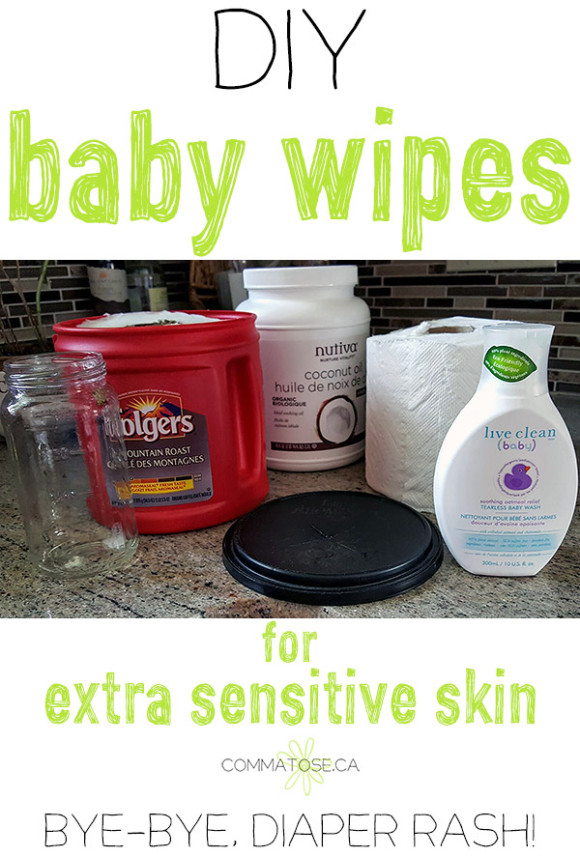 DIY Make-at-home baby wipes for extra-sensitive skin! No more diaper rash.