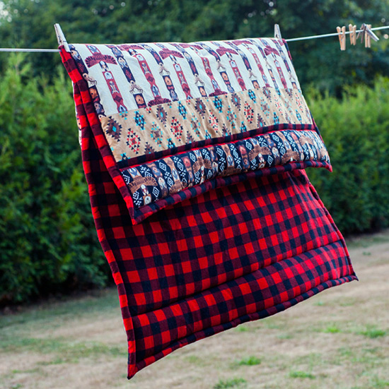 Flannel back, cotton top quilt, beautiful totem poles quilt