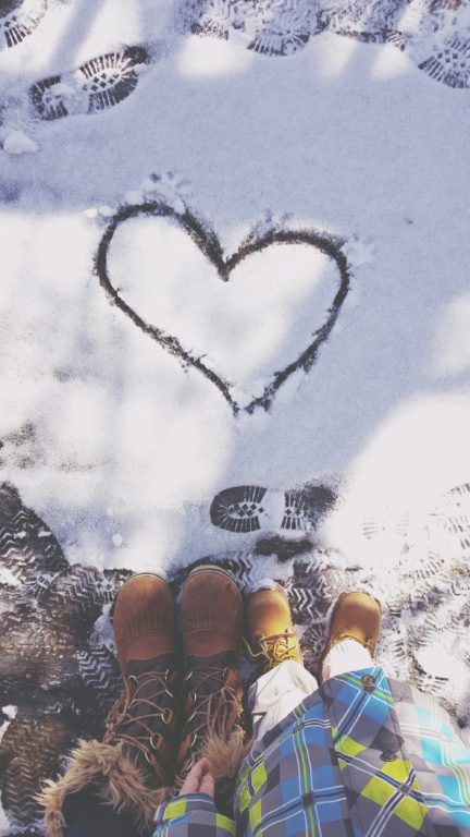 A heart in the snow