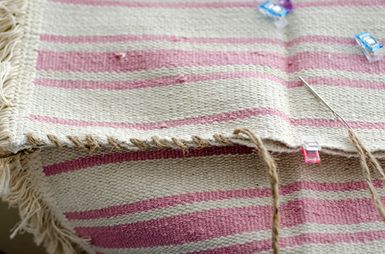 How to make a beach bag from a small IKEA rug
