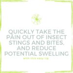 Quickly stop pain from bee stings & bug bites